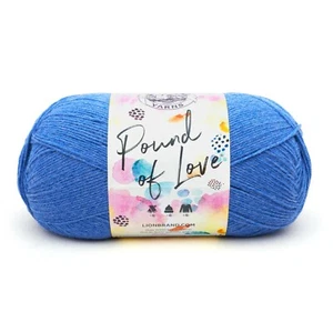 (1 Skein) Lion Brand Yarn 550-110B Pound of Love Yarn, Denim - Picture 1 of 5