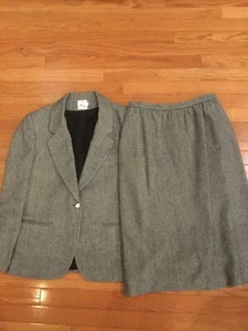 Traje De Colección Para Mujer John Weitz 2 Piezas Negro/Blanco 80% Lana Talla 10 Usado - Imagen 1 de 5