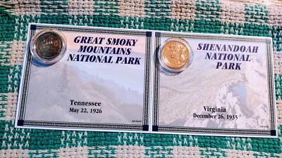 LOT of #2 STATEHOOD QUARTERS GREAT SMOKY MOUNTAINS TENNESSEE & SHENANDO VIRGINIA - Image 1 of 4