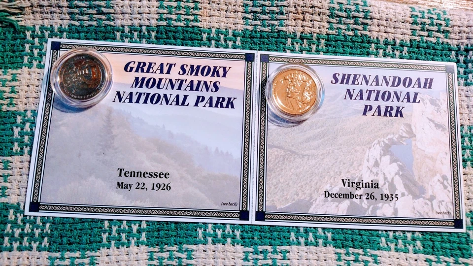LOT of #2 STATEHOOD QUARTERS GREAT SMOKY MOUNTAINS TENNESSEE & SHENANDO VIRGINIA - Image 1 of 4