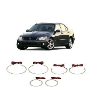Bright White LED Headlight & Fog Light Halo kit for Lexus is300 01-05 - Picture 1 of 9