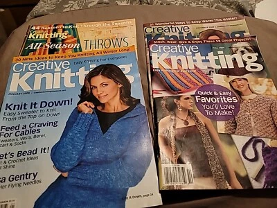 4 Creative Knitting Magazines Lot Fall, November 2009, Jan 2008, Oct 2013 - Image 1 of 4