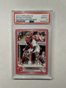 BRYAN LAVASTIDA 2022 Topps Update SP #US317 Mother's Day Hot Pink RC /50 PSA 10