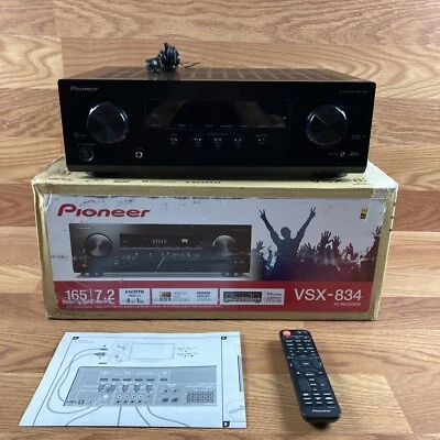 Pioneer VSX-834 AV Receiver 7.2 Channel with Box FOR PARTS NOT WORKING - Image 1 of 4