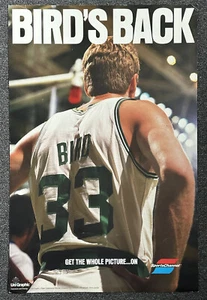 1990’s Larry Bird Boston Celtics SportsChannel UniGraphic 16x24 Color Poster - Picture 1 of 2