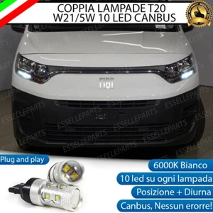 LUCI DIURNE DRL / POSIZIONE T20 W21W CANBUS PER FIAT DOBLO MK3 III 6000K BIANCO - Foto 1 di 9