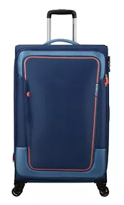 American Tourister Pulsonic Spinner 80 / 30 EXP TSA Trolley Combat Navy Neu - Bild 1 von 8