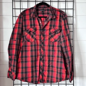 Vintage International Concepts INC Western Shirt Mens XL Red Pearl Snap - Picture 1 of 10