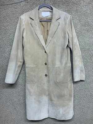 Margaret Godfrey винтажный замши желтовато-коричневый бежевый кожаная куртка пальто женщин размер 14 - Изображение 1 из 4