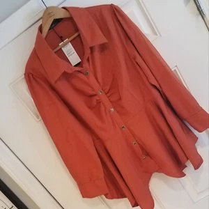 ZANZEA Long Sleeve Snap Shirt Pleated Irregular Hem Tops Casual Blouse H-6 - Picture 1 of 16