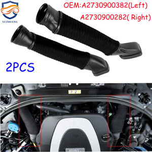 Left + Right Air Cleaner Intake-Inlet Duct Hose For Mercedes S500 S550 S450 S350