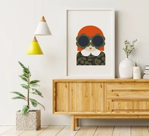 Impresión de arte de pared moderno estilo Orla Kiely mediados de siglo, impresión retro mujeres niñas - Imagen 1 de 2
