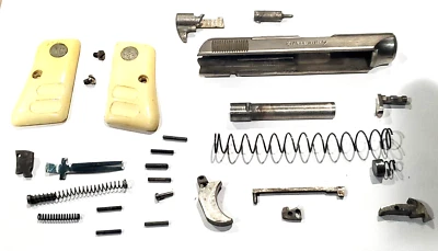 Galesi Brescia .25acp Parts Lot: Slide, Barrel, Trigger, Grips, & Assorted Parts - Image 1 of 4