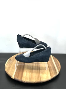 Clarks Artisan Damen-Slipper marineblau Wildleder Keilabsatz UK-Größe 7,5 EU 41,5 - Bild 1 von 11