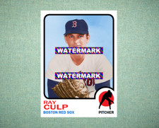Ray Culp Boston Red Sox 1973 Style Custom Baseball Art Card