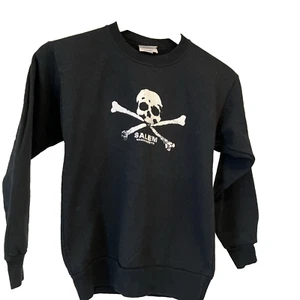 Halloween Sweatshirt Skull From Salem Massachusetts Youth Large Black/white - Picture 1 of 4