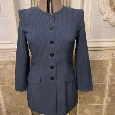 Vito De Pinto. Talla 12. Chaqueta ligera a rayas con botones.  Manga larga. B72. Foto 1 de 4