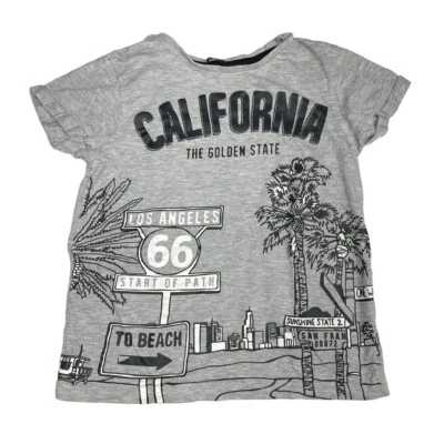 George California Theme Tee Kids Size 8-9 *RUNS SMALL* Gray - Image 1 of 4