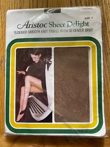 Aristoc Sheer delight 15 denier smooth knit tightswith a 30 denier Brief - Picture 1 of 2
