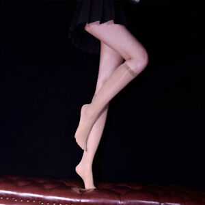 Unisex 8D Ultral Thin Oil Shiny Sheer Stockings Knee High JK Socks Clubwear Lady