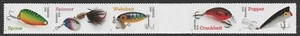 US 5961-5965 5965b Freshwater Fishing Lures F gutter strip 5 B1 MNH 2025 - Picture 1 of 1