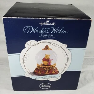Disney Winnie the Pooh Hallmark Wonders Within Water Globe Great to Bee Friends - Picture 1 of 14