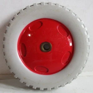 "Meccano 187 Kunststoff Straßenrad 2 1/2" rot/grau Original - gebrauchter Zustand - 1. - Bild 1 von 14