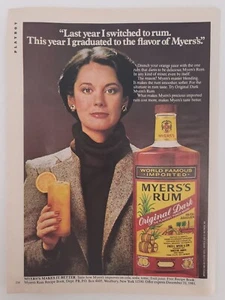 1981 Myers's Rum Vintage Magazine Print Ad Original Dark Imported Rum - Picture 1 of 2