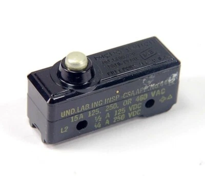 Honeywell Microswitch YZ-7RDTC  Premium Switch, Pushbutton Plunger 15A, 125/250 - Image 1 of 4