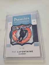 2007-08 PAT LAFONTAINE O-PEE-CHEE PREMIER STITCHINGS PATCH CARD. ISLANDERS 06/50