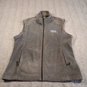 Bangor Savings Bank Vest Womens Large Gray Best Places Too Work In ME Logo Zip - Picture 1 of 11