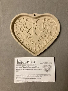 Pampered Chef Autumn Wreath Stoneware Cookie Mold 2003 USA NIB - Picture 1 of 4