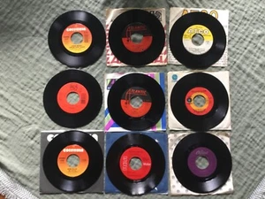 Lot of 25 Classic Rock 45 rpm Vinyl Records Bob Dylan Bob Seger Yes Eagles + - Picture 1 of 3