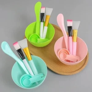Facial Mask Brush Bowl Spoon Set DIY Beauty Tools Kit - Picture 1 of 9