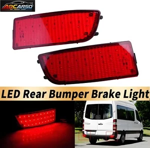 2 Red Lens LED Bumper Reflector Tail Stop Brake Light For Mercedes Sprinter W906 - Bild 1 von 20