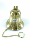 Campana Campanello in ottone lucido misura prima con foro per appendere e catena