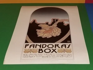 VTG ORIGINAL 1977 PANDORA'S BOX ART SHOW POSTER BERKELEY WHEELER AUDITORIUM !!! - Picture 1 of 17