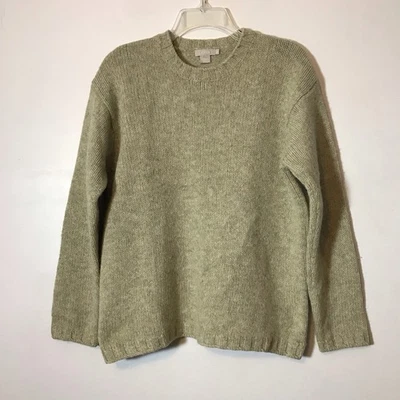 Vintage J.Crew Mens Light Jade Green Chunky Knit 100% Wool Crewneck Sweater M - Image 1 of 4
