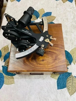 Секстант новый черный цвет с деревянной коробкой - Изображение 1 из 4