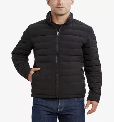 NUEVO Nautica Hombre S Negro Acolchado Puffer Chaqueta Poliéster Resistente al Agua y al Viento Foto 1 de 4