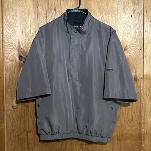 DryJoys By FJ FootJoy Olive  1/2 Half Zip Windbreaker Rain Jacket Size Medium - Picture 1 of 8