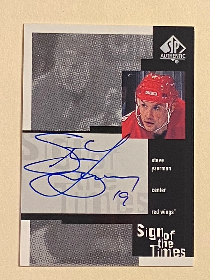 2000 UPPER DECK SP AUTHENTIC SOTT STEVE YZERMAN AUTO RED WINGS AUTOGRAPH #SY - Image 1 of 3