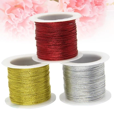  3 Pcs Glitter Ribbon Craft Supplies Cordon Couture Fil D'artisanat - Photo 1/4