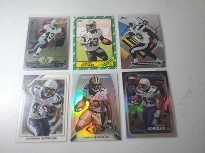 Darren Sproles Lot (6) 🔥🏈⚜️ New Orleans Saints, Refractor, Topps Finest Chrome - Image 1 of 4