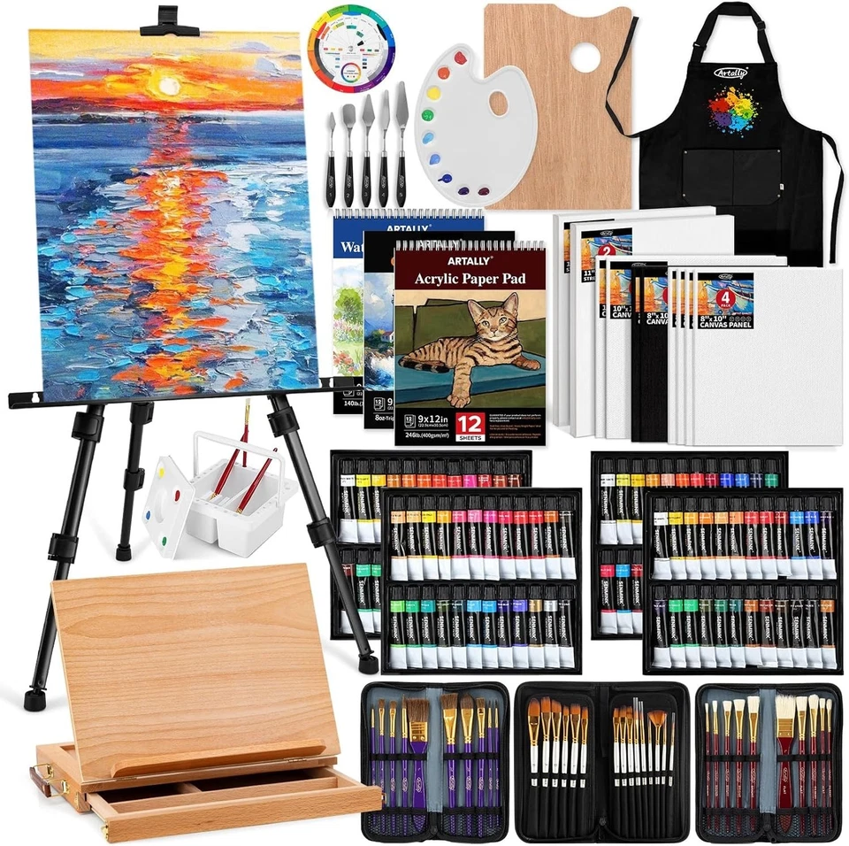 Paint Set for Adults & Kids, 67 Pcs Canvas Painting Kits, 32 Colors Acrylic - image 1 of 4