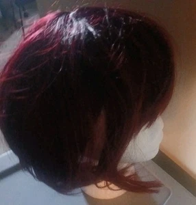 Outre Wigpop Burgundy Mohagany Bangs BOB Style Lace Wig - Picture 1 of 14