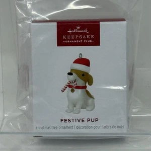 Hallmark 2025 KOC FESTIVE PUP DOG Ornament - Picture 1 of 3