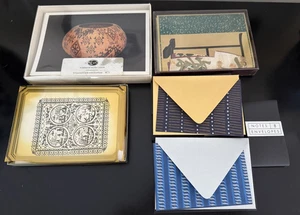 Vintage Stationary Notecards Yosemite Caspari Scherenschnitte Folk Art Print LOT - Picture 1 of 12