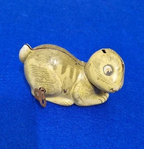 TIN PLATE KÖHLER GERMANY N°49 LANGOHR Antique Mechanical Rabbit in sheet metal. - Picture 1 of 6