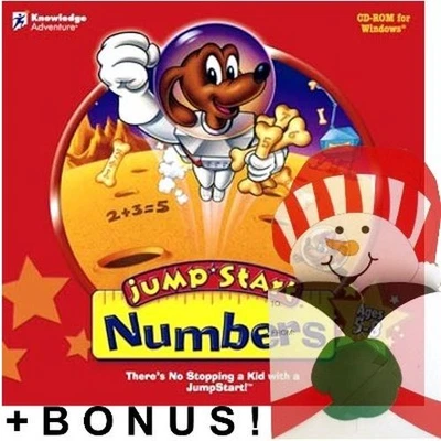 JumpStart Numbers Edutainment PC Software + Snowman Gift Box Mailer Bundle New - Image 1 of 4